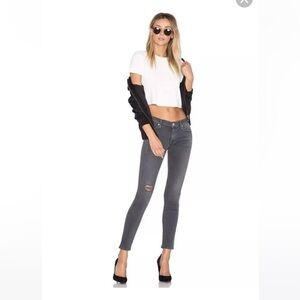 Hudson Krista Super Skinny Ankle Jeans/Gray/Size 27